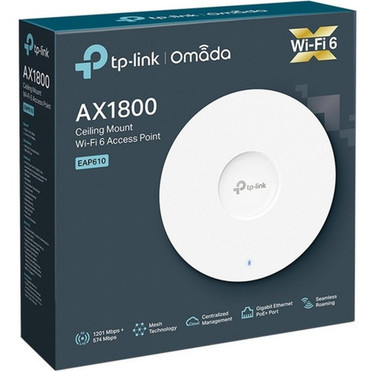 TP-Link Omada EAP610 Dual Band 80211ax 173 Gbits Wireless Access Point - Outdoor - 240 GHz 5 GHz - Internal - MIMO Technology - 1 EAP610