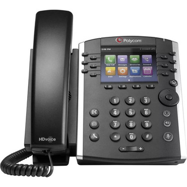 Poly VVX 411 IP Phone - Refurbished - Corded - Corded - Desktop - Black - 12 x Total Line - VoIP - 2 x Network RJ-45 - PoE Ports 2200-48450-025RS