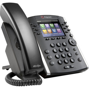 Poly VVX 411 IP Phone - Refurbished - Corded - Corded - Desktop - Black - 12 x Total Line - VoIP - 2 x Network RJ-45 - PoE Ports 2200-48450-025RS