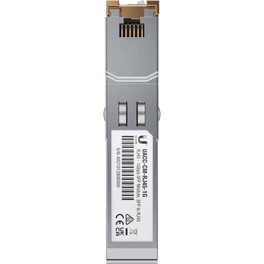 Ubiquiti SFP mini-GBIC Module - For Data Networking - 1 x RJ-45 101001000Base-T LAN - Twisted PairGigabit Ethernet - UACC-CM-RJ45-1G