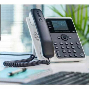 Poly Edge E220 IP Phone - Corded - Corded - Bluetooth NFC - Desktop Wall Mountable - 4 x Total Line - VoIP - 2 x Network RJ-45 - 2200-86990-001