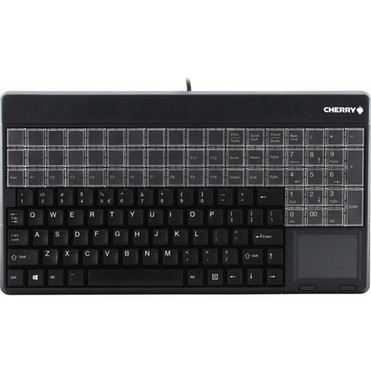 Cherry SPOS G86-61401 POS Keyboard - 123 Keys - 60 Relegendable Keys - USB - Black G86-61401EUADAA
