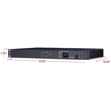 CyberPower Switched ATS PDU PDU24001 10-Outlets PDU - Metered - NEMA 5-15P - 10 x NEMA 5-15R - 120 V AC - Network RJ-45 - 1U - - PDU24001