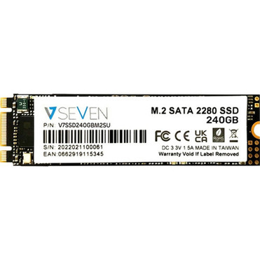 V7 V7SSD240GBM2SU 240 GB Solid State Drive - M2 Internal - SATA SATA600 - TAA Compliant - Notebook Device Supported - 3 Year - V7SSD240GBM2SU