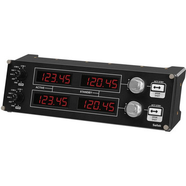 Saitek Flight Radio Panel Professional Simulation Radio Controller - Cable - USB - PC - Black 945-000029
