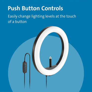 Kensington L1000 Bicolour Ring Light with Webcam Mount - Stand K87653WW