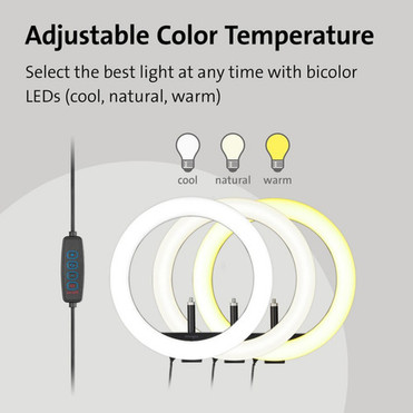 Kensington L1000 Bicolour Ring Light with Webcam Mount - Stand K87653WW