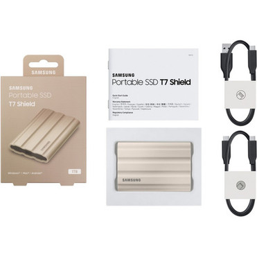Samsung MU-PE1T0KAM 1 TB Solid State Drive - External - Beige - USB 32 Gen 2 - 1050 MBs Maximum Read Transfer Rate - 256-bit AES MU-PE1T0KAM