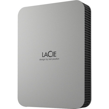 LaCie Mobile Drive STLP4000400 4 TB Portable Hard Drive - External - Moon Silver - Desktop PC MAC Device Supported - USB 32 Gen 1 STLP4000400