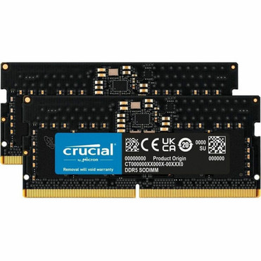 Crucial 16GB 2 x 8GB DDR5 SDRAM Memory Kit - For Computer Notebook - 16 GB 2 x 8GB - DDR5-5600PC5-44800 DDR5 SDRAM - 5600 MHz - CT2K8G56C46S5