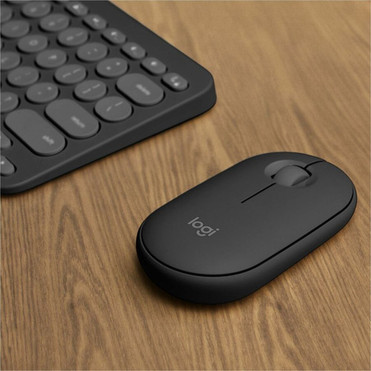 Logitech Pebble 2 Combo for Mac Wireless Keyboard and Mouse - USB Type A Wireless Bluetooth Keyboard - Tonal Graphite - USB Type A - - 920-012200