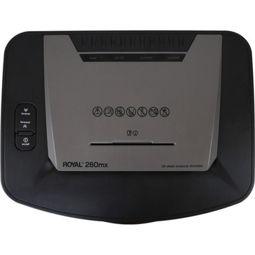 Royal 260MX Paper Shredder - Non-continuous Shredder - Cross Cut - 20 Per Pass - for shredding Paper CD DVD Credit Card Staples - 95000B