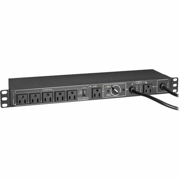 Tripp Lite by Eaton PDUB151U 6-Outlets PDU - Manual Bypass - NEMA 5-15P - 6 x NEMA 5-15R - 120 V AC - 1U - Horizontal - Rack-mountable PDUB151U Tripp Lite by Eaton PDUB151U 6-Outlets PDU - Manual Bypass - NEMA 5-15P - 6 x NEMA 5-15R - 120 V AC - 1U - Horizontal - Rack-mountable PDUB151U