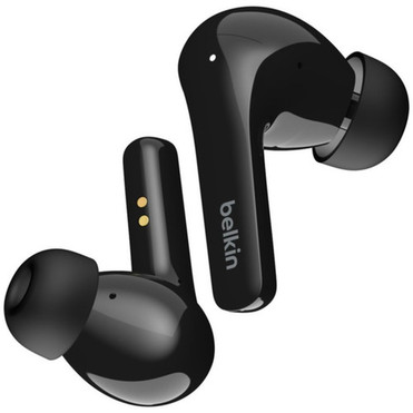 Belkin SOUNDFORM Flow Noise Cancelling Earbuds - Mono Stereo - Wireless - Bluetooth - 328 ft - Earbud - Binaural - In-ear - Noise - AUC006BTBK