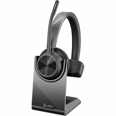Poly Voyager 4310 USB-C Headset with Charge Stand - Siri Google Assistant - Mono - Wireless - Bluetooth - 2986 ft - 20 Hz - 20 kHz - 77Y96AA