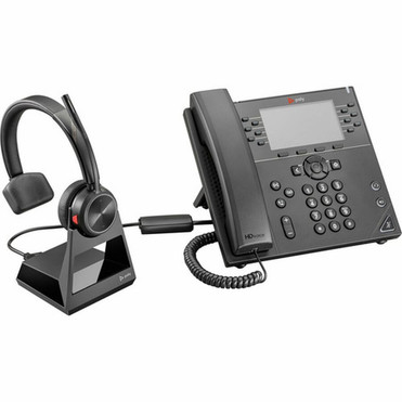 Poly Wireless DECT Headset System For Desk Phones - Mono - Wireless - DECT - 3937 ft - Over-the-head - Monaural - Ear-cup - Noise 783Q5AAABA