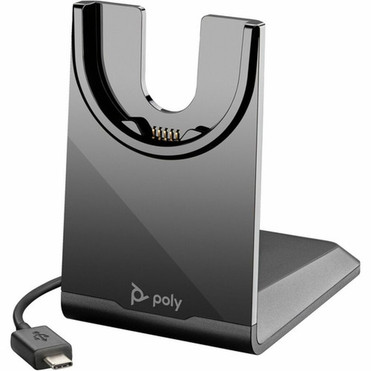 Poly Cradle - Wired - Bluetooth Headset - Charging Capability - USB Type C - Black 783R7AA