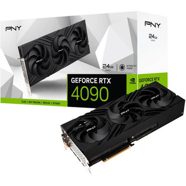 PNY NVIDIA GeForce RTX 4090 Graphic Card - 24 GB GDDR6X - 7680 x 4320 - 224 GHz Core - 252 GHz Boost Clock - 384 bit Bus Width - PCI VCG409024TFXPB1