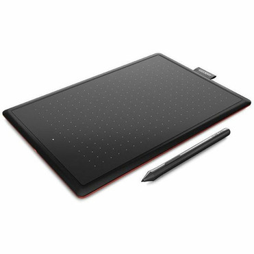 Wacom One Graphics Tablet - Graphics Tablet - 2540 lpi Cable - 2048 Pressure Level - Pen - 1 - PC Mac Chrome - Red Black CTC4110WLW0A