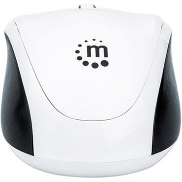 Manhattan Dual-Mode Mouse Bluetooth 40 and 24 GHz Wireless 80012001600 dpi Three Buttons With Scroll Wheel Black  White Year 179645