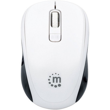 Manhattan Dual-Mode Mouse Bluetooth 40 and 24 GHz Wireless 80012001600 dpi Three Buttons With Scroll Wheel Black  White Year 179645