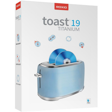 Roxio Toast v190 Titanium - Box Packing - CDDVD Burning - Card - English French Spanish - Intel-based Mac - Mac OS Supported RTOT19MLMBAM