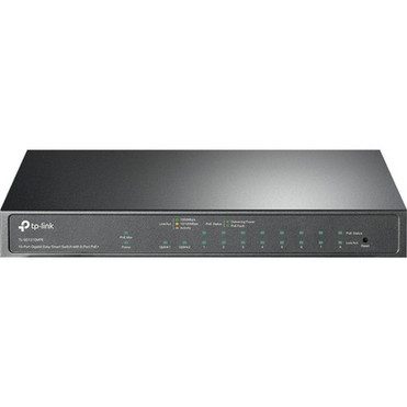 TP-Link 10-Port Gigabit Easy Smart Switch with 8-Port PoE - 10 Ports - Manageable - Gigabit Ethernet - 101001000Base-T 1000Base-X TL-SG1210MPE