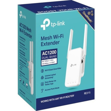 TP-Link RE315 Dual Band IEEE 80211ac 117 Gbits Wireless Range Extender - 240 GHz 5 GHz - External - MIMO Technology - 1 x Network RE315