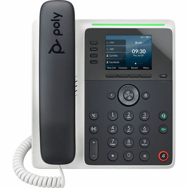 Poly Edge E220 IP Phone - Corded - Corded - Bluetooth - Desktop Wall Mountable - Black - VoIP - 2 x Network RJ-45 - PoE Ports 89B50AAABA