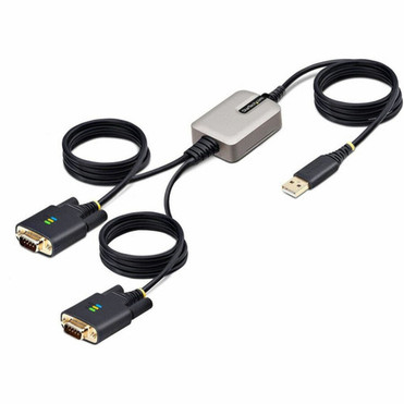 StarTechcom 13ft 4m 2-Port USB to Serial Adapter Cable COM Retention FTDI DB9 RS232 Changeable DB9 ScrewsNuts - Add two DB9 a 2P6FFC-USB-SERIAL
