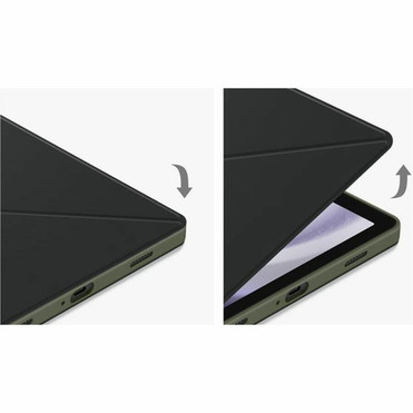 Samsung Carrying Case Book Fold Samsung Galaxy Tab A9 Tablet - Black - Bump Resistant Scratch Resistant - 1025 26040 mm x mm EF-BX210TBEGCA