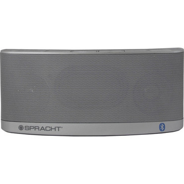 Spracht Blunote20 Portable Bluetooth Speaker System - 10 W RMS - Silver - Battery Rechargeable - USB - 1 Pack WS4015