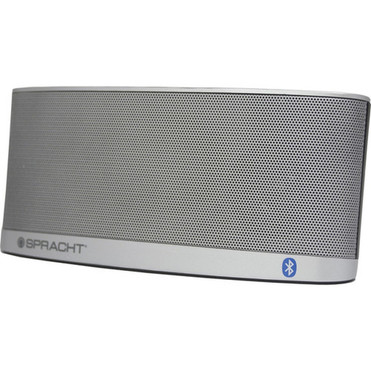 Spracht Blunote20 Portable Bluetooth Speaker System - 10 W RMS - Silver - Battery Rechargeable - USB - 1 Pack WS4015