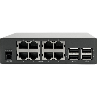 Tripp Lite by Eaton 8-Port Serial Console Server with Dual GbE NIC Flash and 4 USB Ports - Twisted Pair - 2 x Network RJ-45 - 4 x - B093-008-2E4U
