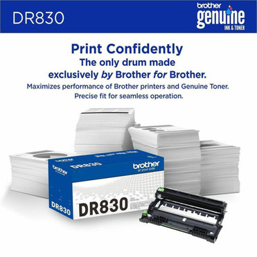 Brother DR830 Drum Unit - Laser Print Technology - 15000 Pages - 1 Each - Black DR830