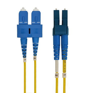 OS2 Singlemode Duplex LCSC 9 Micron Short Boots - Fiber Optic Patch Cable - 16mm Jacket - OFNP Plenum - 05m