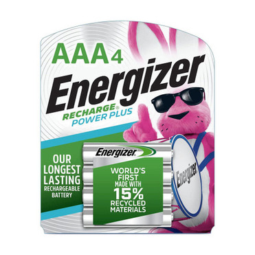Energizer Power Plus Rechargeable AAA Batteries 4 per pack