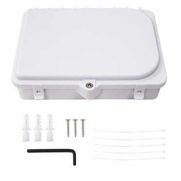 Outdoor 1-port Plastic Fiber Terminal Box with SCAPC Simplex Coupler - IP65 - White