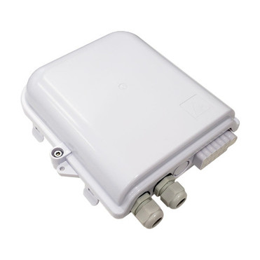 IndoorOutdoor 12-port Plastic Fiber Terminal Box - White
