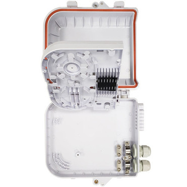 IndoorOutdoor 12-port Plastic Fiber Terminal Box - White