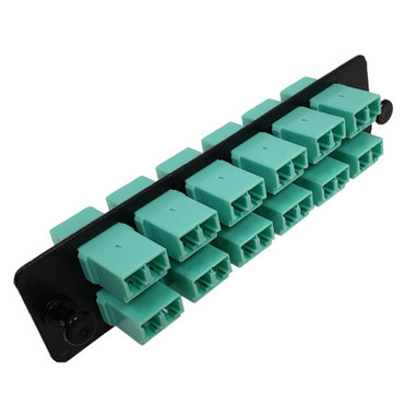 Loaded LGX Adapter Panel with 12x Duplex LCPC Multimode 10G - Black