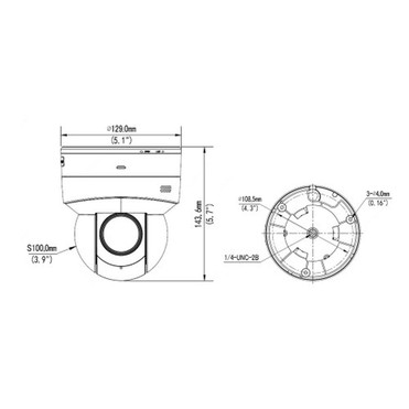 5MP PTZ IP Camera - 27135mm - 5x Optical Zoom - Two-Way Audio - Indoor - White