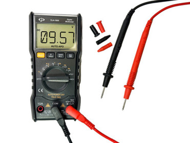 Digital multimeter with test leads - LED display