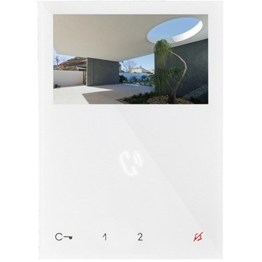 Comelit Hands-Free Mini Monitor White Sbtop System - 43 Touchscreen LCD - 2-wire - Door Entry 6721W