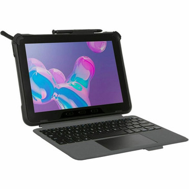 Targus Field-Ready THD933USZ KeyboardCover Case Samsung Galaxy Tab Active4 Pro Tablet ID Card Stylus - Black - Drop Resistant Dust THD933USZ