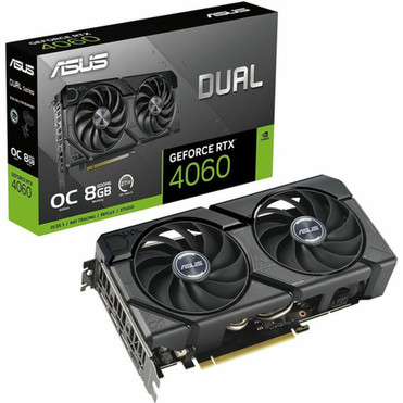 Asus NVIDIA GeForce RTX 4060 Graphic Card - 8 GB GDDR6 - 7680 x 4320 - 254 GHz Boost Clock - 128 bit Bus Width - PCI Express 40 - - DUAL-RTX4060-O8G-EVO