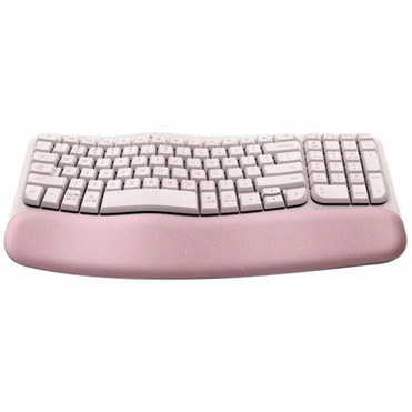 Logitech Wave Keys Wireless Ergonomic Keyboard with Cushioned Palm Rest Comfortable Natural Typing Easy-Switch Bluetooth Logi Bolt 920-012276