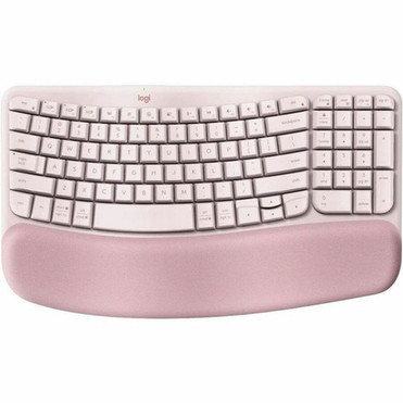 Logitech Wave Keys Wireless Ergonomic Keyboard with Cushioned Palm Rest Comfortable Natural Typing Easy-Switch Bluetooth Logi Bolt 920-012276