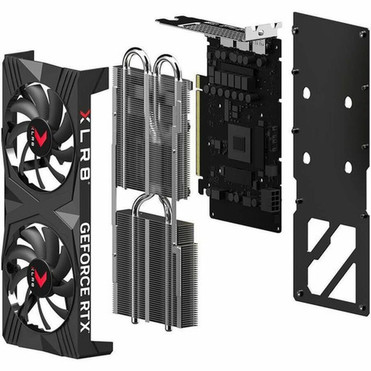 PNY NVIDIA GeForce RTX 4060 Ti Graphic Card - 8 GB GDDR6 - 7680 x 4320 - 231 GHz Core - 255 GHz Boost Clock - 128 bit Bus Width - - VCG4060T8DFXPB1-O