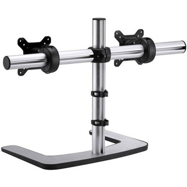 Atdec dualsingle monitor desk mount with a freestanding base VESA 75x75 100x100 Suits flat and curved displays - Quick display - VFS-DH